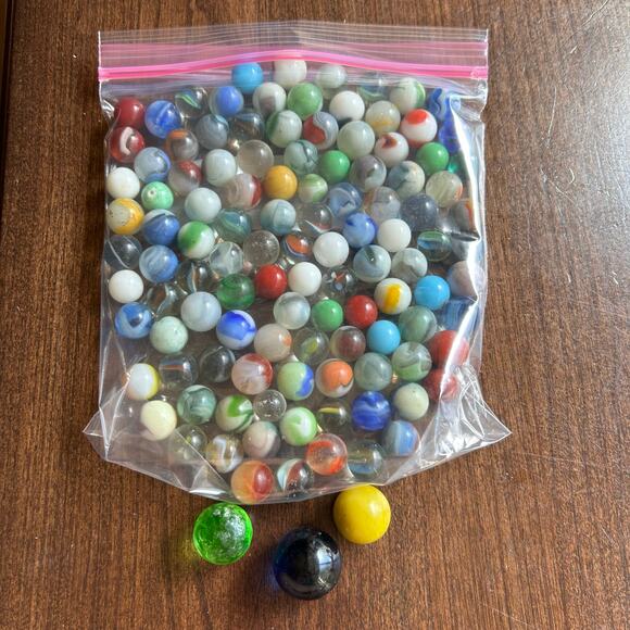 70+ vintage glass marbles 3 shooters - Picture 1 of 8
